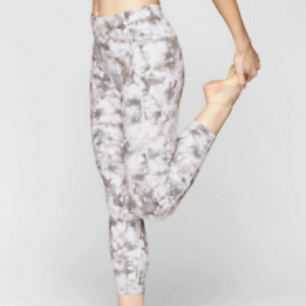 ✅ ATHLETA TIE DYE SALUTATION TIGHT LEGGING XS SILVER BELLS POWERVITA #281529